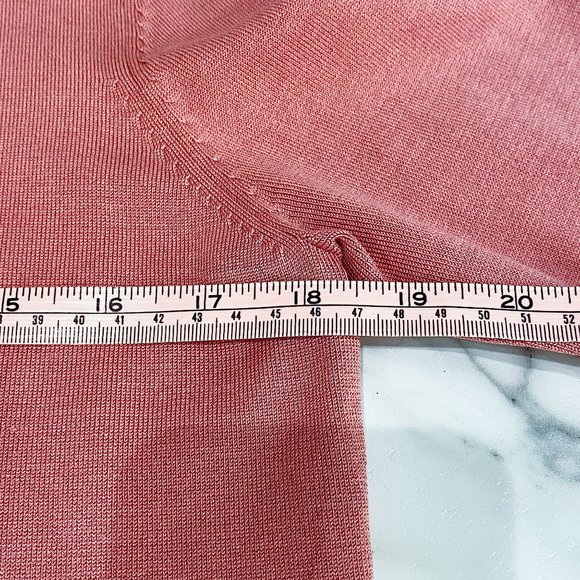 Kate Hill dusty rose sequin trim silk cardigan - Picture 11 of 13